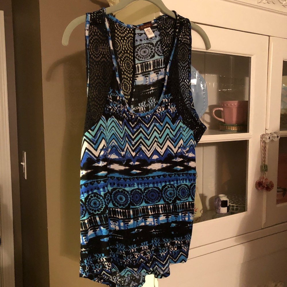 Aztec print tank top